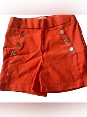 Jules & Leopold Orange Shorts with Gold Buttons